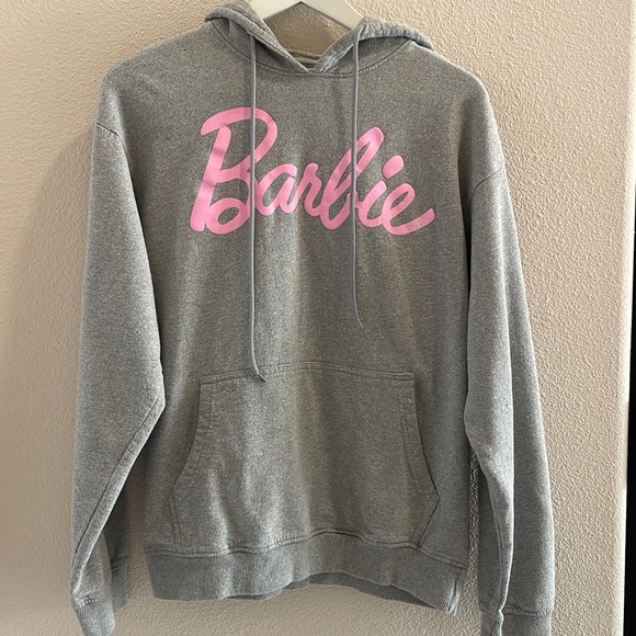 Barbie Tops - Gray Barbie hooded sweatshirt